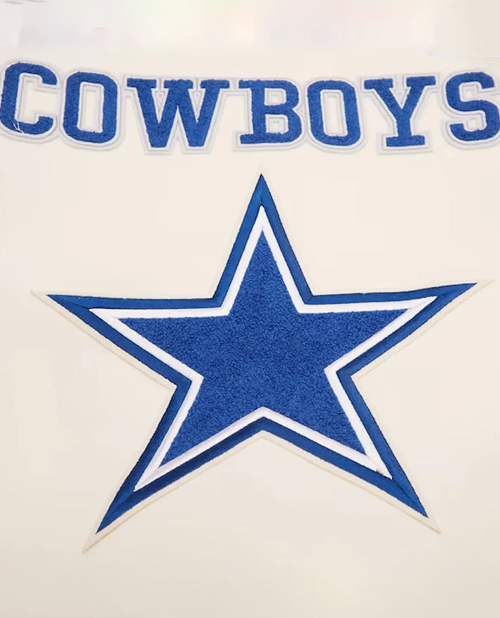 Dallas Cowboys Retro Classic Varsity Cream Jacket