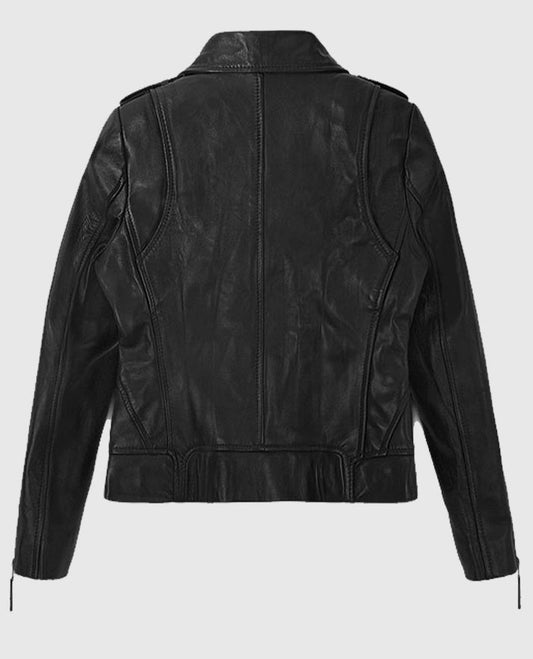 Women's Black Classic Biker Leather Jacket