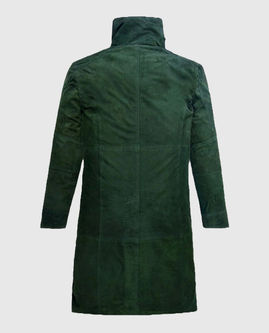 Timber Green Suede Ryan Gosling Blade Runner 2049 Long Coat