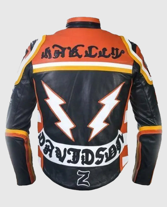 3-250Harley Davidson and The Marlboro Man Black Leather Jacket