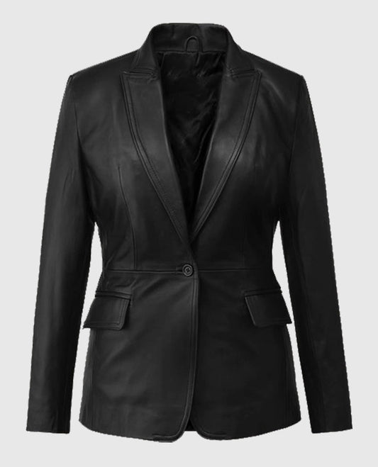 The Winter Soldier Scarlett Johansson Leather Blazer