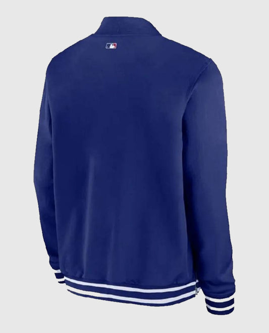 Blue Fleece Bomber Jacket