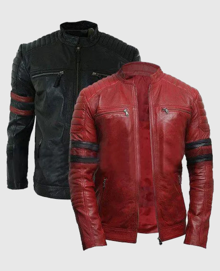 Fight Club Tyler Durden Retro Black Leather Jacket