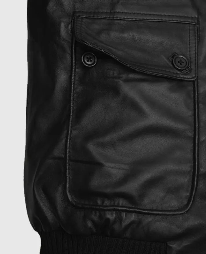 Ryan Reynolds Black Leather Jacket