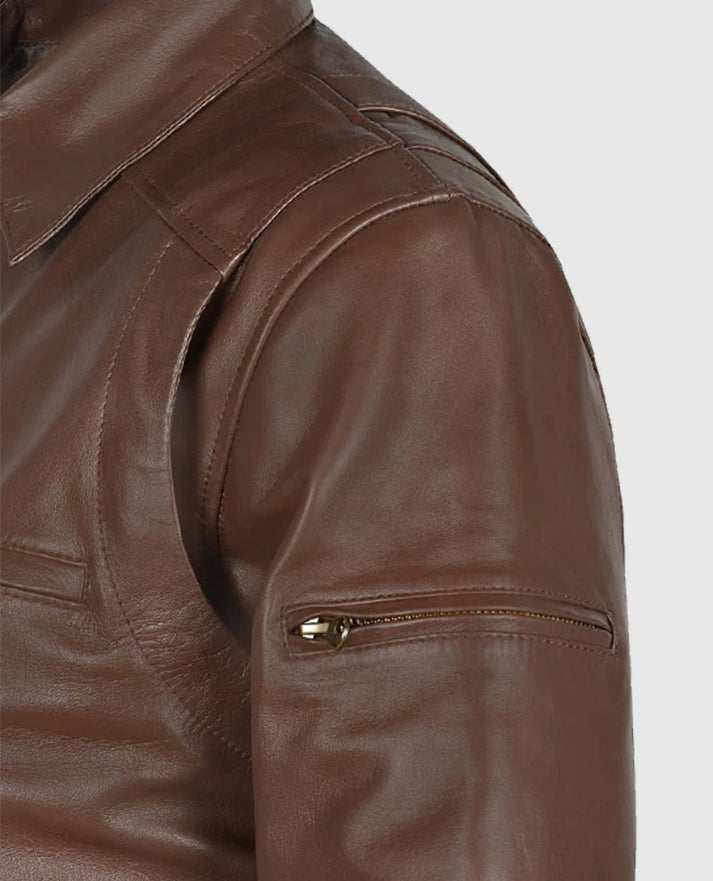Men's Hunter Bomber Leather Jacket