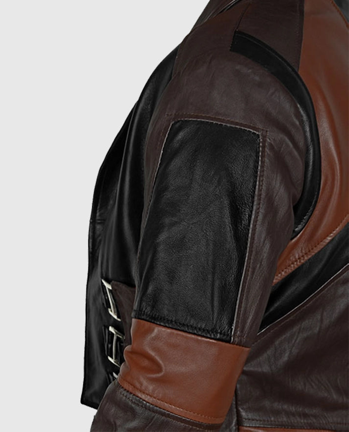 Zoe Saldana Guardians of the Galaxy Vol 2 Leather Coat