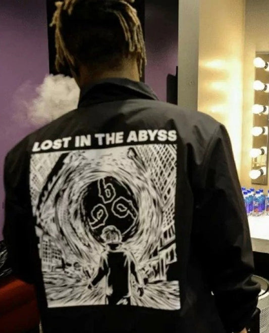 Black Graphic Coach Back Jacket