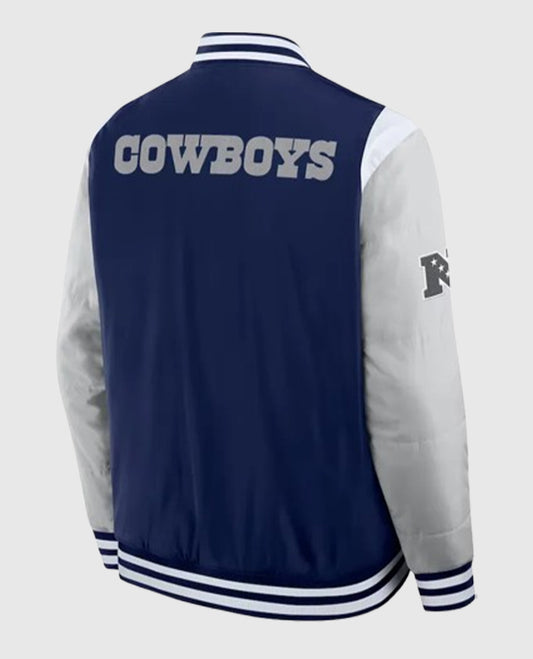 Dallas Cowboys Elements Elite Navy Varsity Jacket