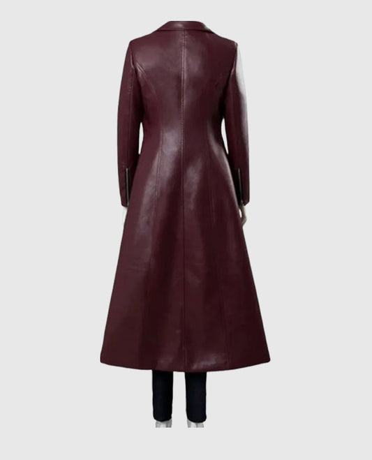 Dark Phoenix Jean Grey Maroon Trench Coat