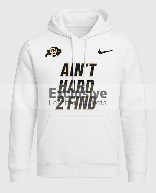Deion Sanders I Ain't Hard 2 Find White Hoodie