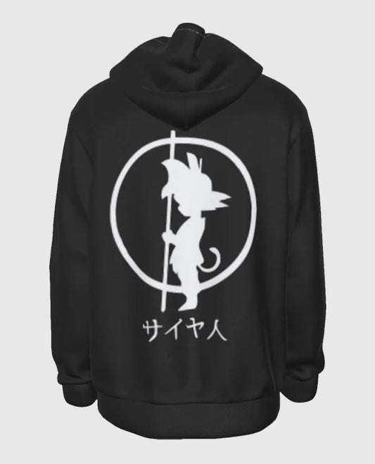 Dragon Ball Z White Shadow Kid Goku Black Hoodie