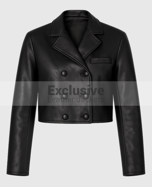 Drew Barrymore Show Christina Ricci Black Leather Jacket