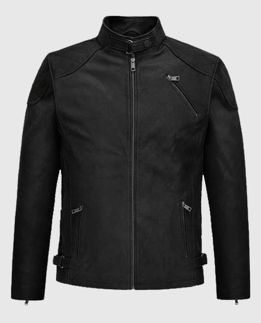 Dylan McDermott Hostages Leather Black Jacket