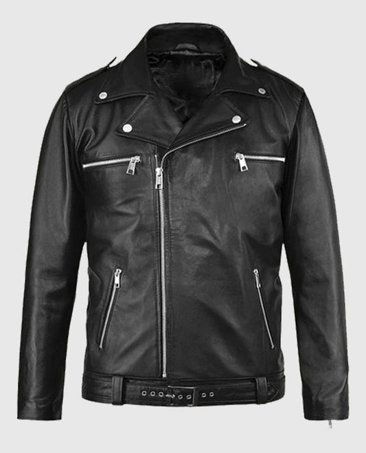 Jeffrey Morgan The Walking Dead Leather Biker Jacket