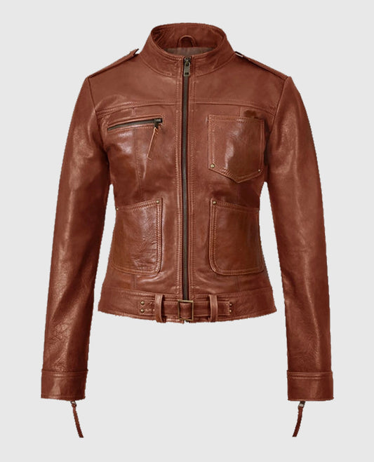 Jennifer Morrison Once Upon A Time Leather Brown Jacket