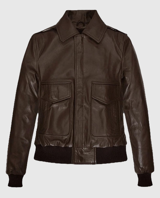 Kendall Jenner Brown Leather Jacket