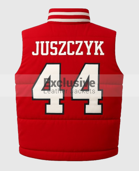 Kristin Juszczyk 49ers Inspired Puffer Vest back view