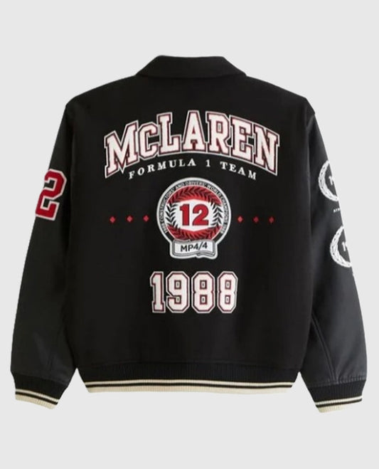 McLaren Varsity Black Bomber Jacket