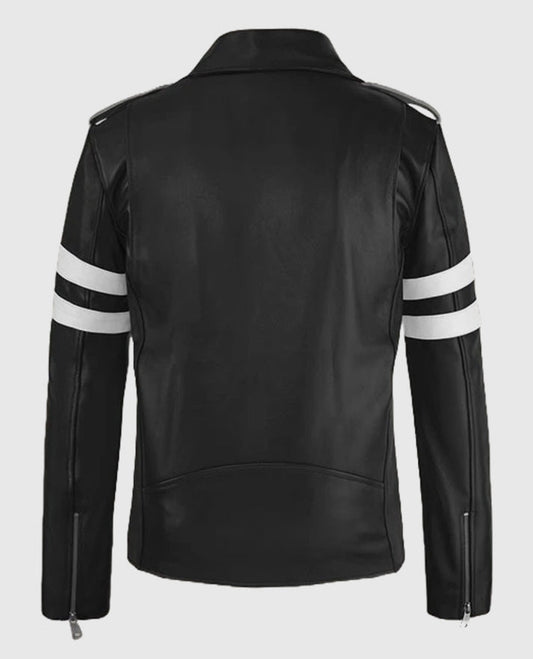 Mens Monza Black Biker Leather Jacket