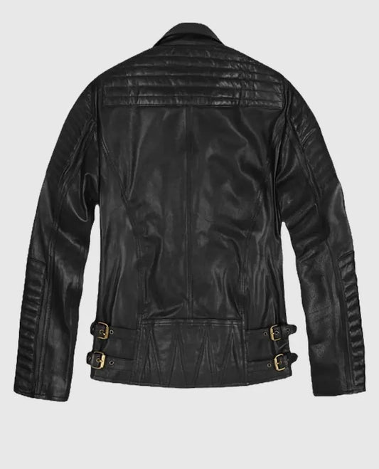 Men's Motorcycle Black Leather Jacket