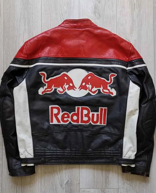RED BULL Racing Black n Red Leather Jacket