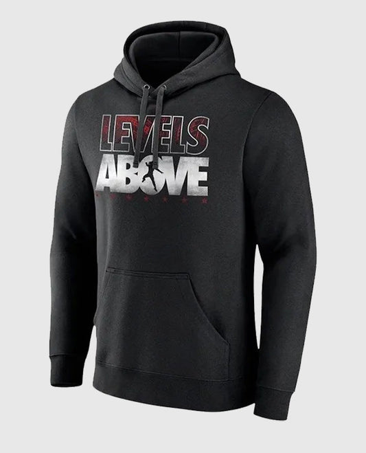 Roman Reigns Levels Above Black Pullover Hoodie