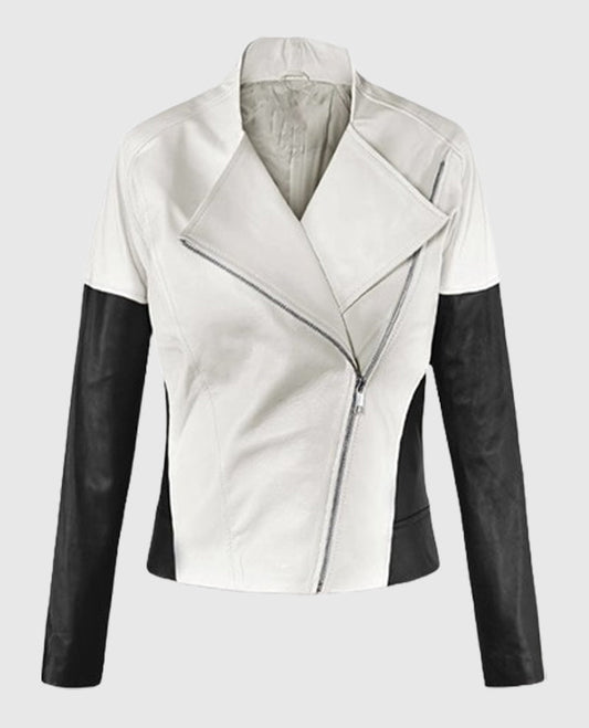 Sandra Bullock White Leather Jacket