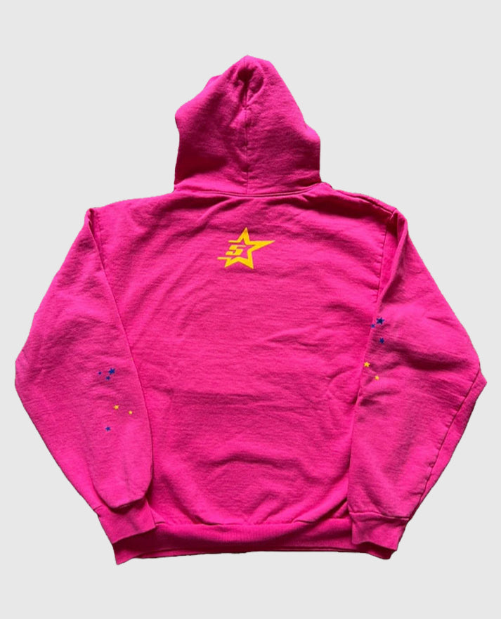 Sp5der Pink Pullover Hoodie