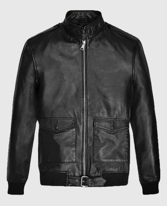 The Tonight Show Andrew Garfield Black Leather Jacket