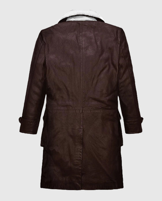 Thick Goat Brown Washed and Wax Tom Hardy Trench Coat