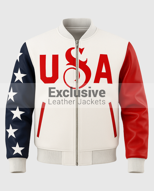 US Olympic 2024 Snoop Dogg White Jacket