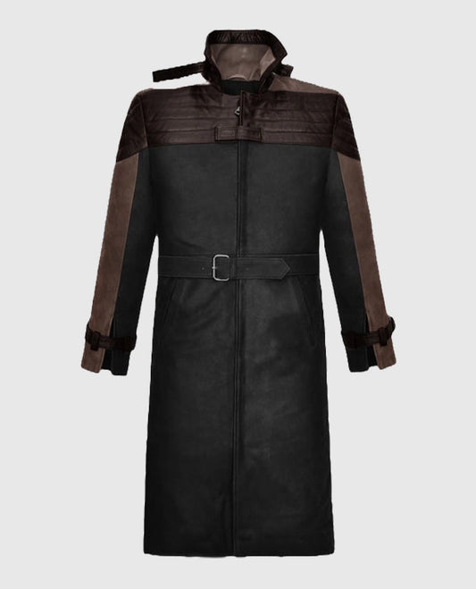 Watch Dogs 3 Legion Aiden Black n Brown Leather Trench Coat