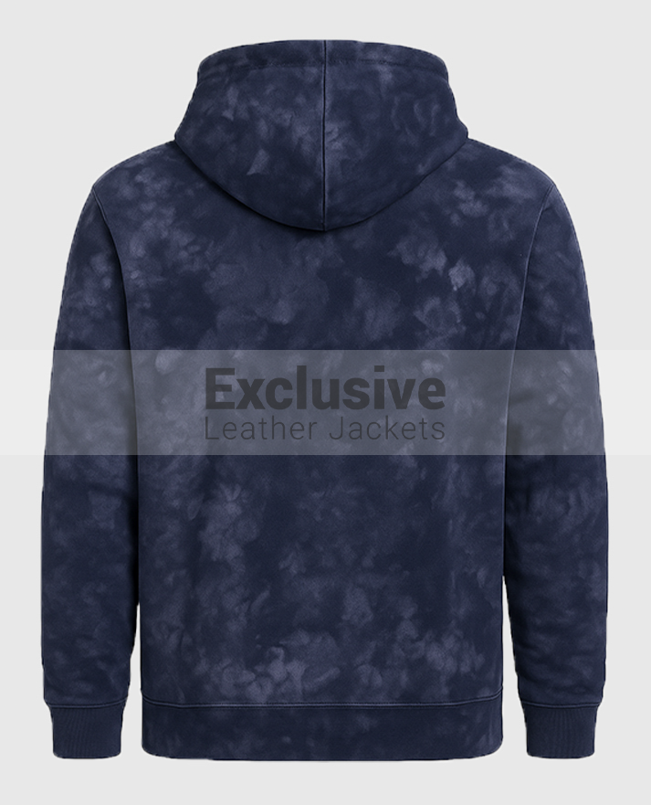 Snorlax Blue Mineral-Wash Pullover Hoodie