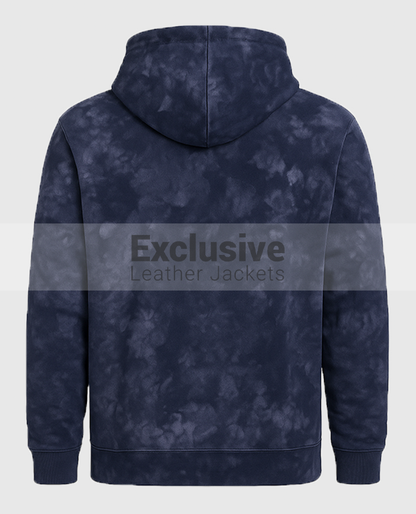 Snorlax Blue Mineral-Wash Pullover Hoodie