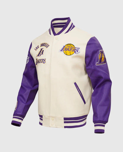 NBA Los Angeles Lakers Women's Purple-white Varsity Jacket