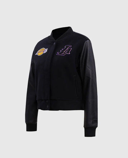 NBA Los Angeles Lakers Women's Black Varsity Jacket