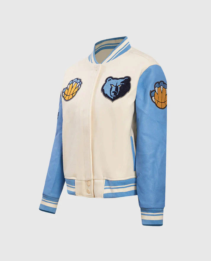 NBA Memphis Grizzlies Women's Rib Wool Varsity Jacket