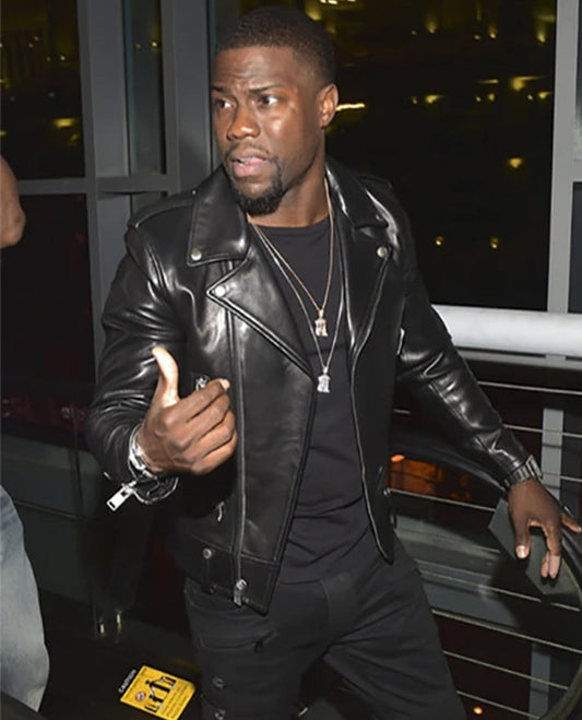Kevin Hart Black Leather Jacket