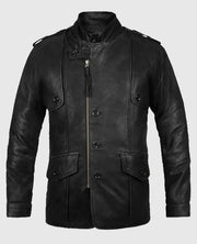 Men’s Black Motorcycle Leather Jacket