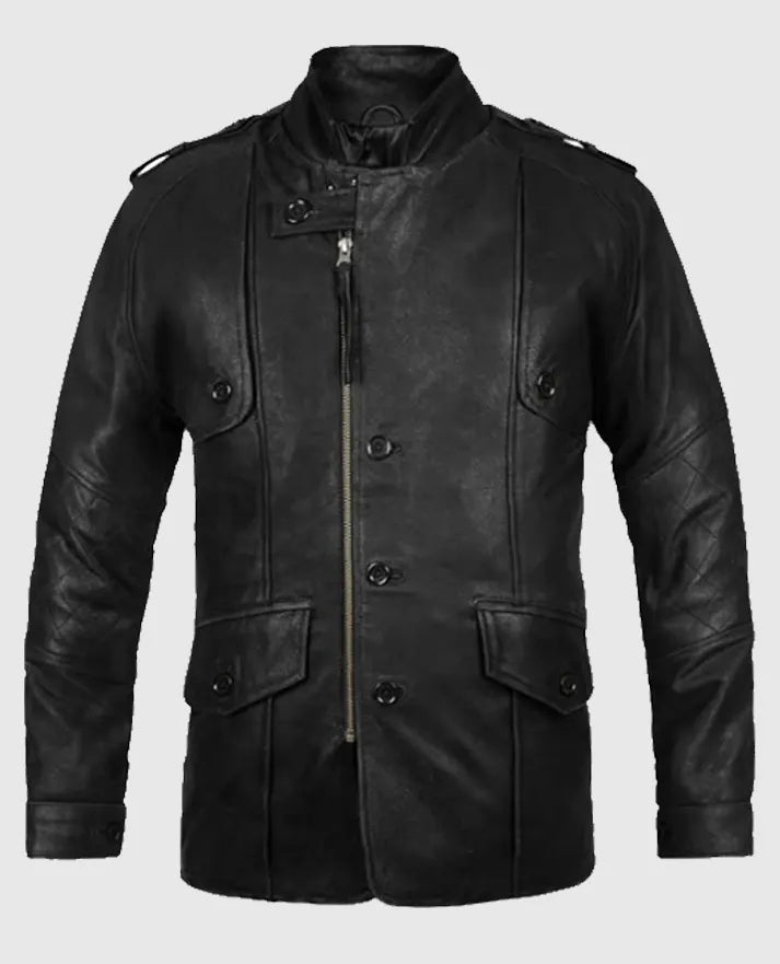 Men’s Black Motorcycle Leather Jacket