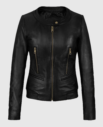 cafe racer leather jacket for women