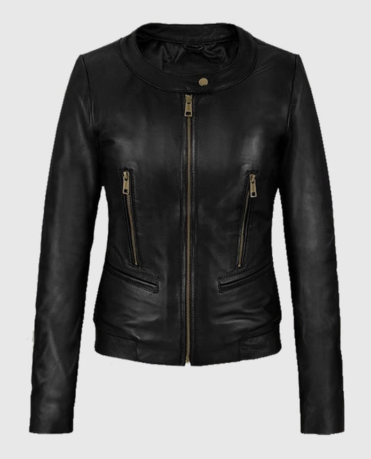cafe racer leather jacket for women