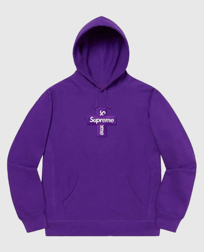 Supreme Cross Box Logo Hooded Sweatshirt
