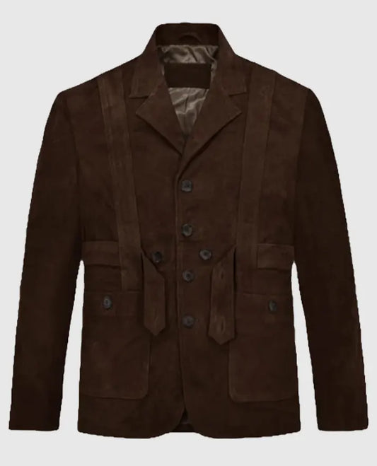 Safari Dune Suede Leather Blazer