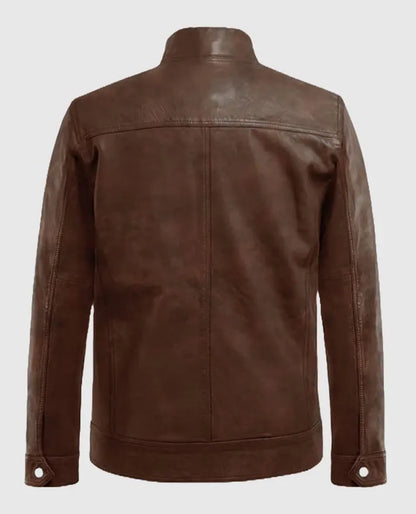 Men's Thunder Storm Spanish Brown Biker Leather Jacket