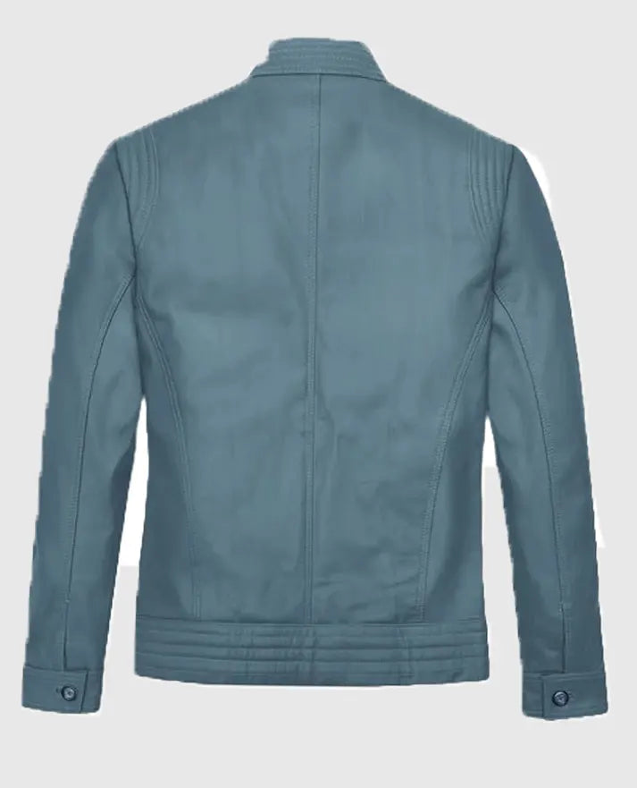 Men's Davin Blue Leather jacket