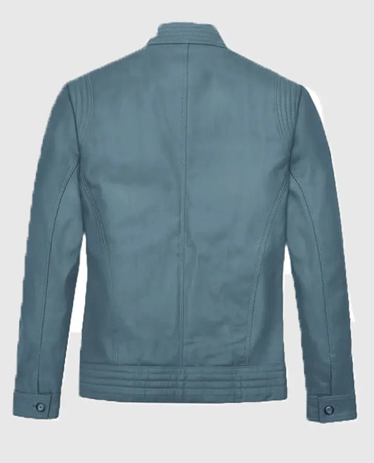 Men's Davin Blue Leather jacket
