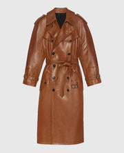 Women's Ivy Leather Long Coat