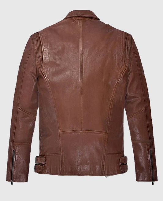 Men's Falcon Tan Rider Leather Jacket