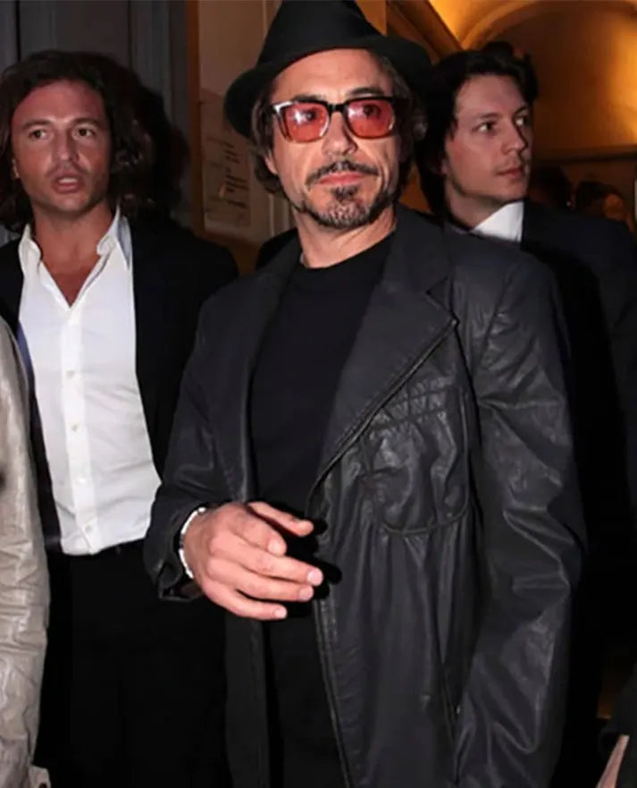 Robert Downey Jr Leather Blazer
